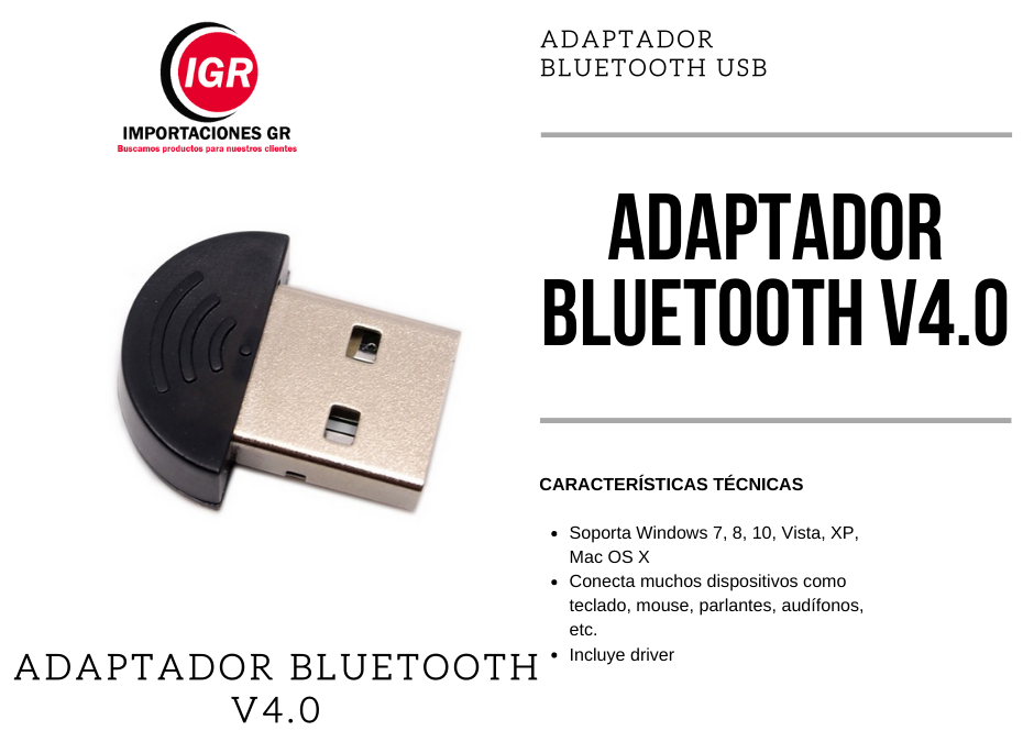 Adaptador Bluetooth v4.0