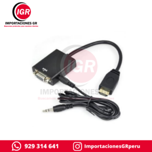 ADAPTADOR HDMI A VGA CON AUDIO