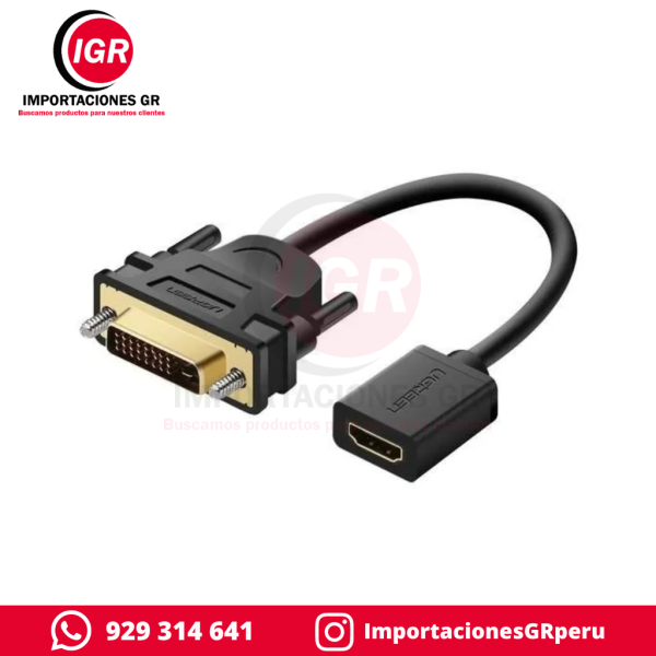 ADAPTADOR DVI 24+1 A HDMI CON CABLE